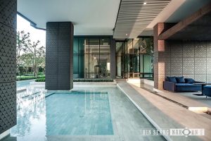 Royal White pool tile for club hose in condominium