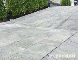 Etna lavastone tiles for driveway and parking area in hotel and resort